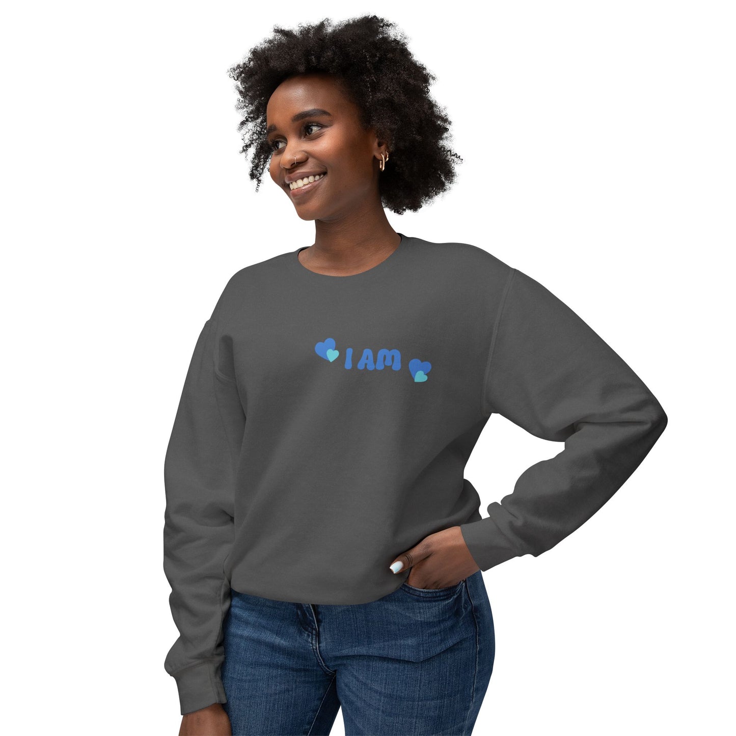I Am Loved! Lightweight, comfy, crewneck sweatshirt. -Soulful Journey!