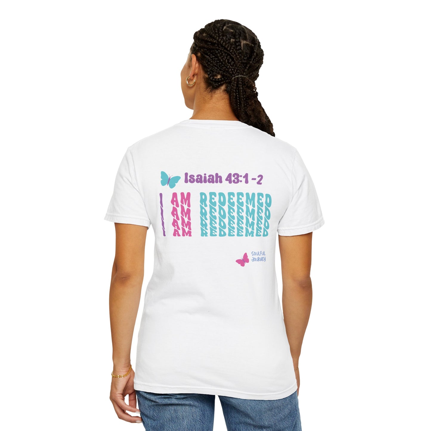 I Am Redeemed! Cotton, Women's, Comfortable, Unisex Sizing, Comfort Colors T-Shirt. -Soulful Journey