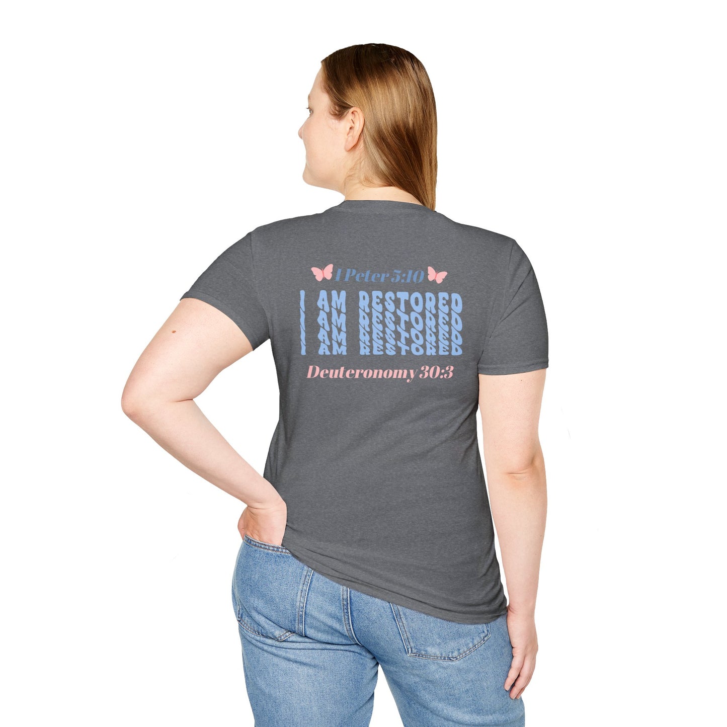 I Am Restored! Women's, Soft-Style T-Shirt. -Soulful Journey! ***Runs Small***