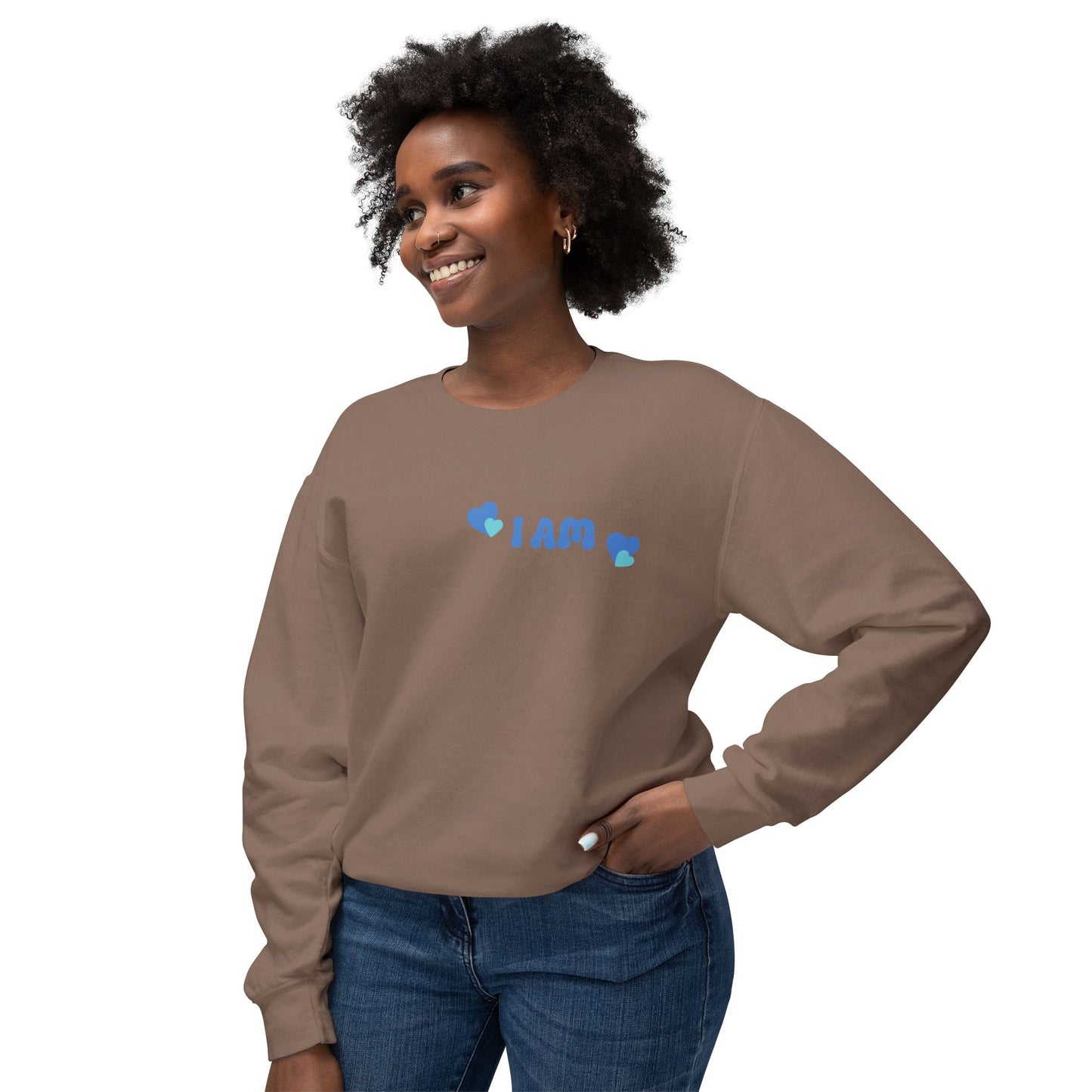 I Am Loved! Lightweight, comfy, crewneck sweatshirt. -Soulful Journey!