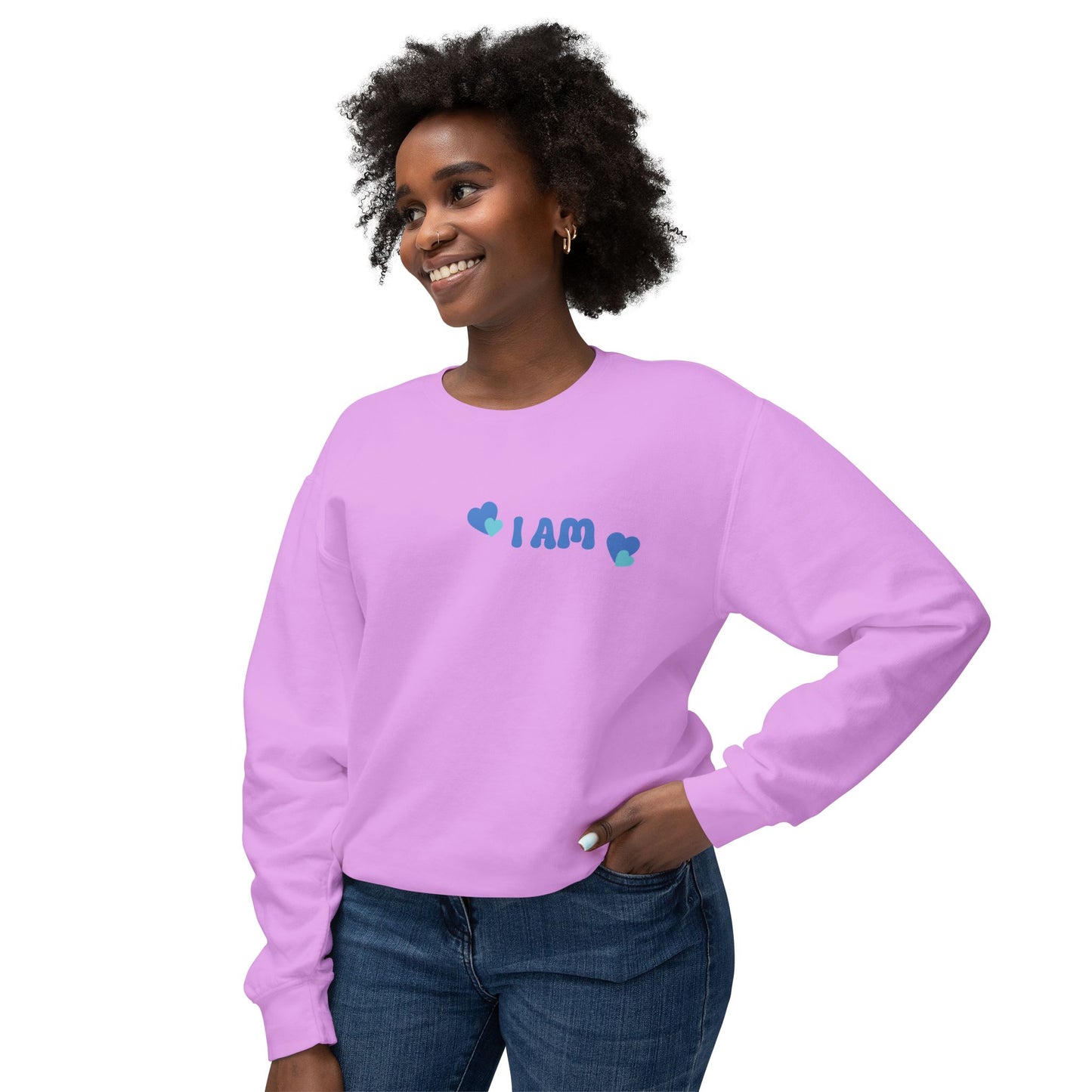 I Am Loved! Lightweight, comfy, crewneck sweatshirt. -Soulful Journey!