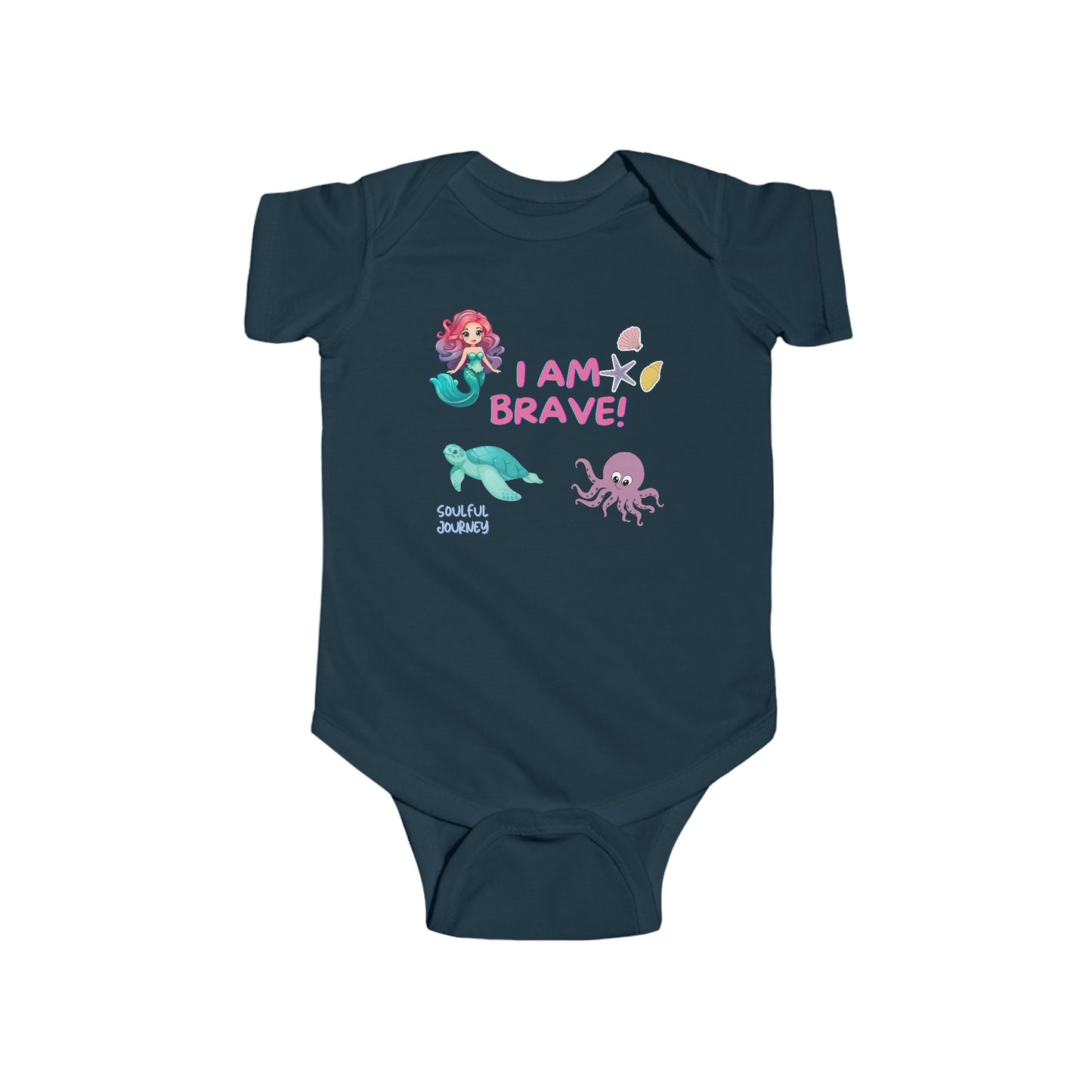 Infant Fine Jersey Bodysuit I AM BRAVE! Mermaid! SOULFUL JOURNEY
