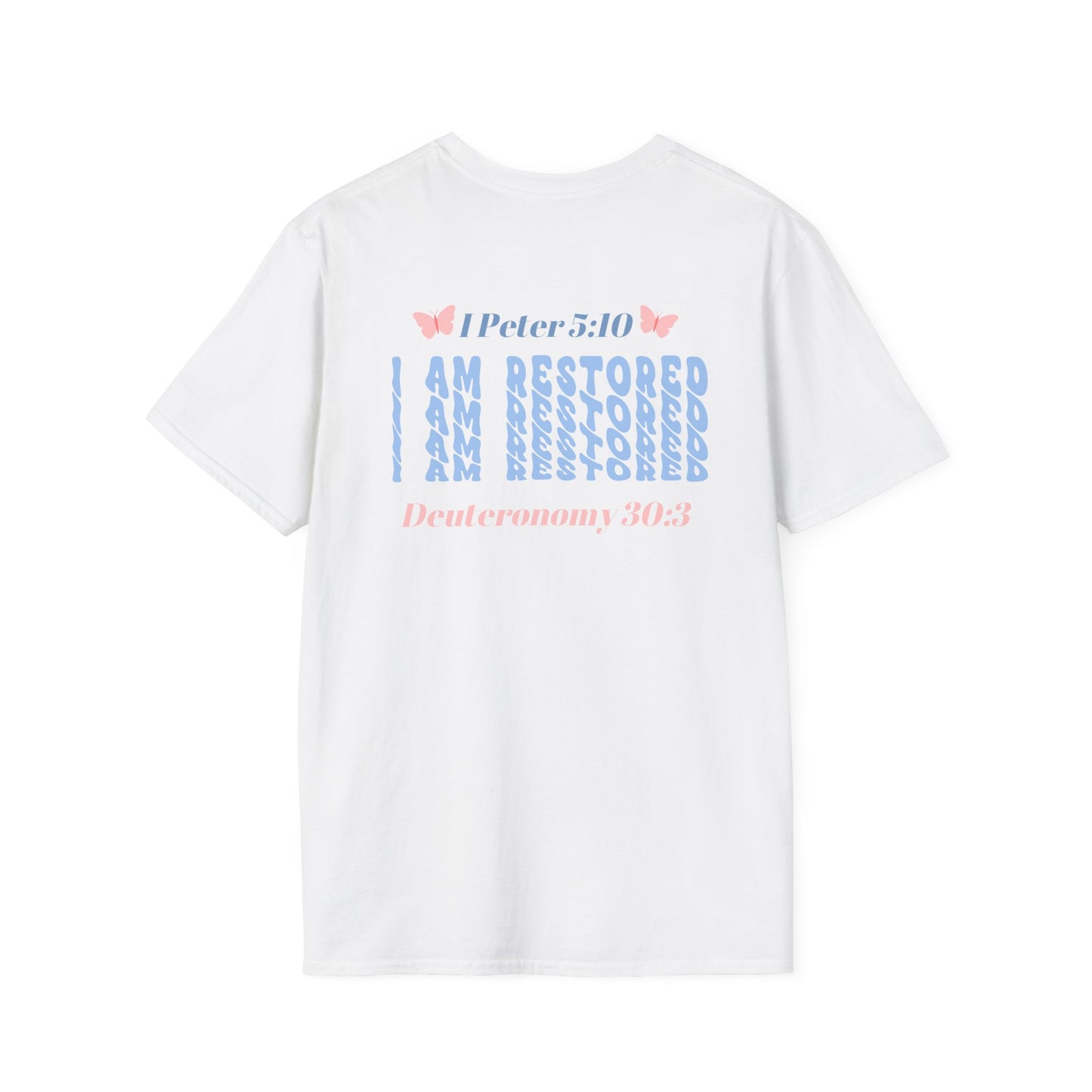 I Am Restored! Women's, Soft-Style T-Shirt. -Soulful Journey! ***Runs Small***