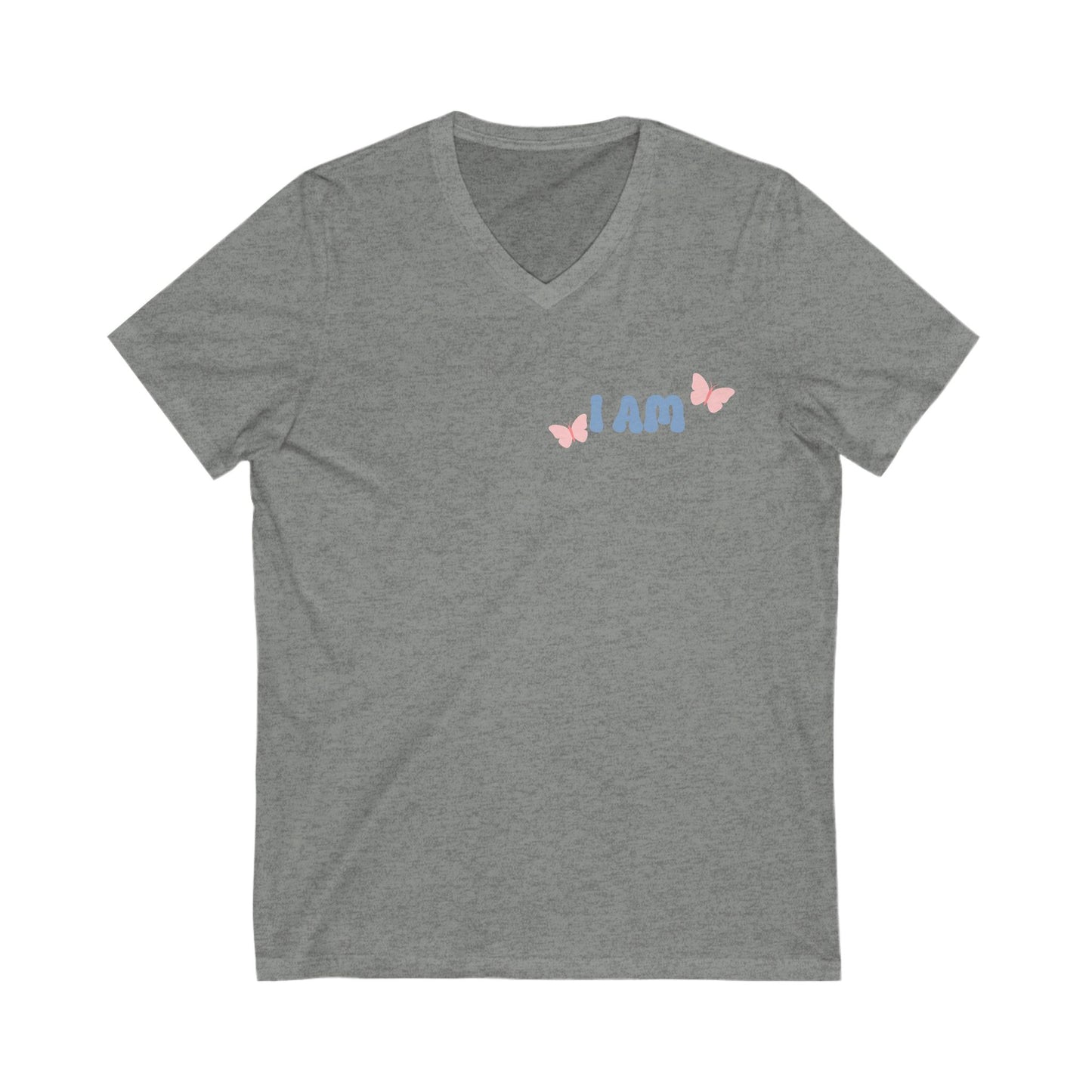 I Am Restored! Cotton, V-Neck Tee. -Soulful Journey!